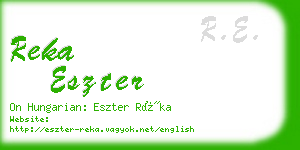 reka eszter business card